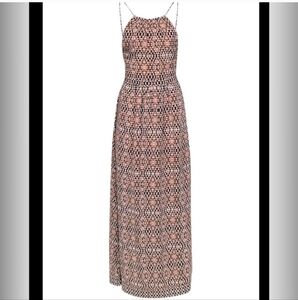 Joie Black and Cream Patterned Maxi Dress Size 2